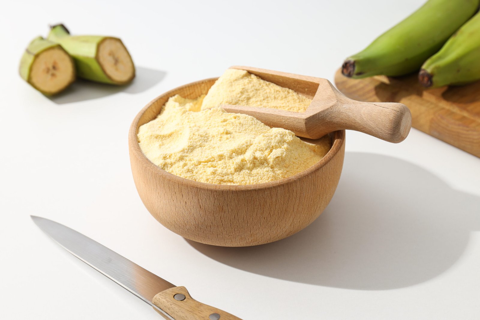 banana flour, concept of cooking food, tasty banana flour